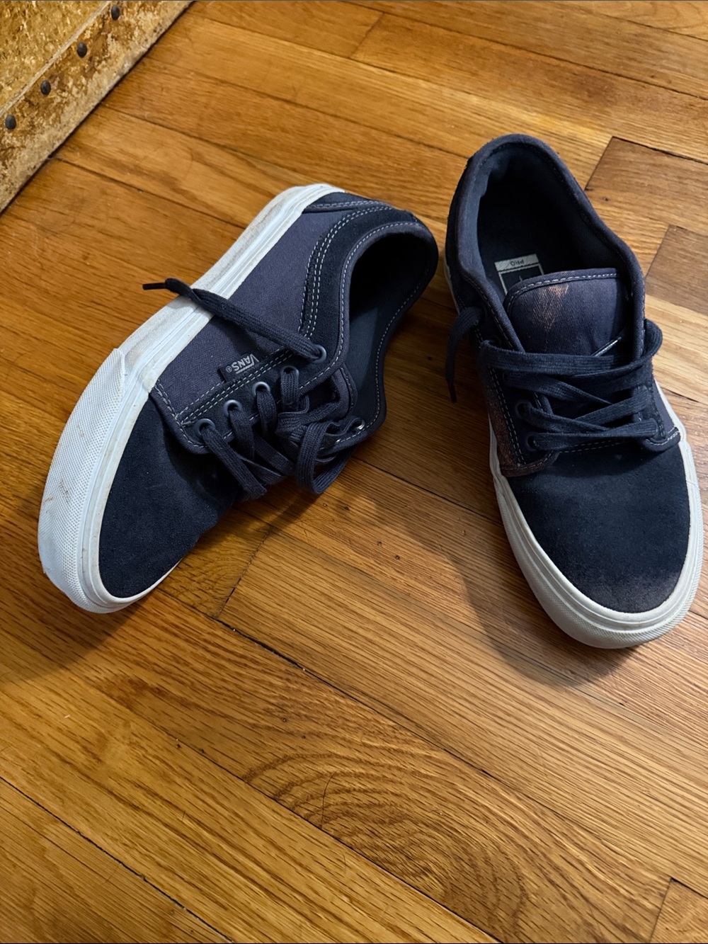 Vans Pro Dark Gray Canvas / Suede Low-Top Sneakers